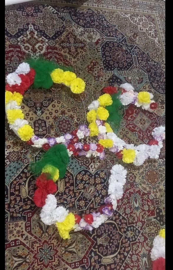 پرچم حجاج گل گردنی گل استقبال حلقه گل|گل مصنوعی|اهواز, کوروش|دیوار