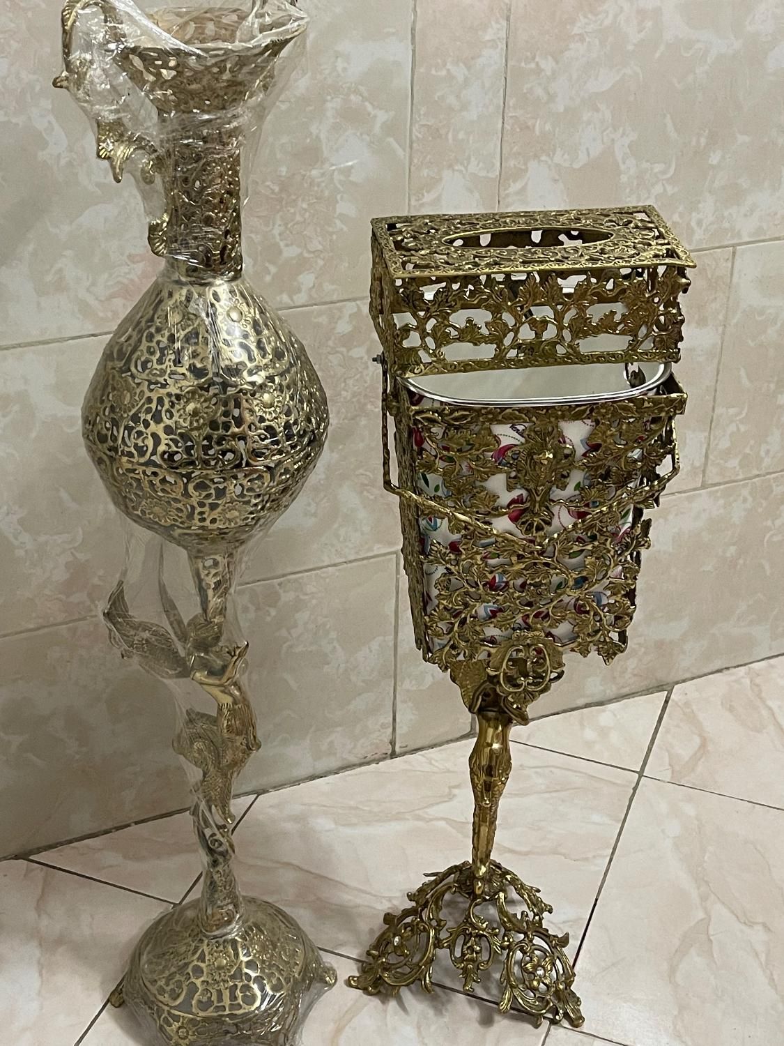 سطل و دستمال و گلدون برنجی|صنایع دستی و سایر لوازم تزئینی|تهران, مشیریه|دیوار