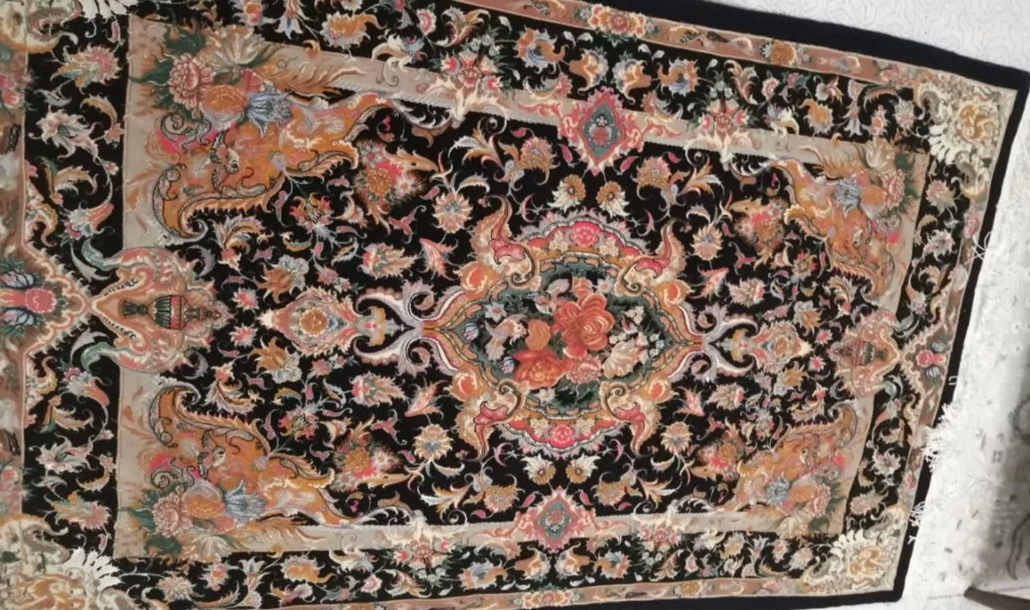 فرش چله ابریشم سالاری تبریز جنس نخ اابریشم  مرینوس|فرش|تهران, جمال‌زاده|دیوار