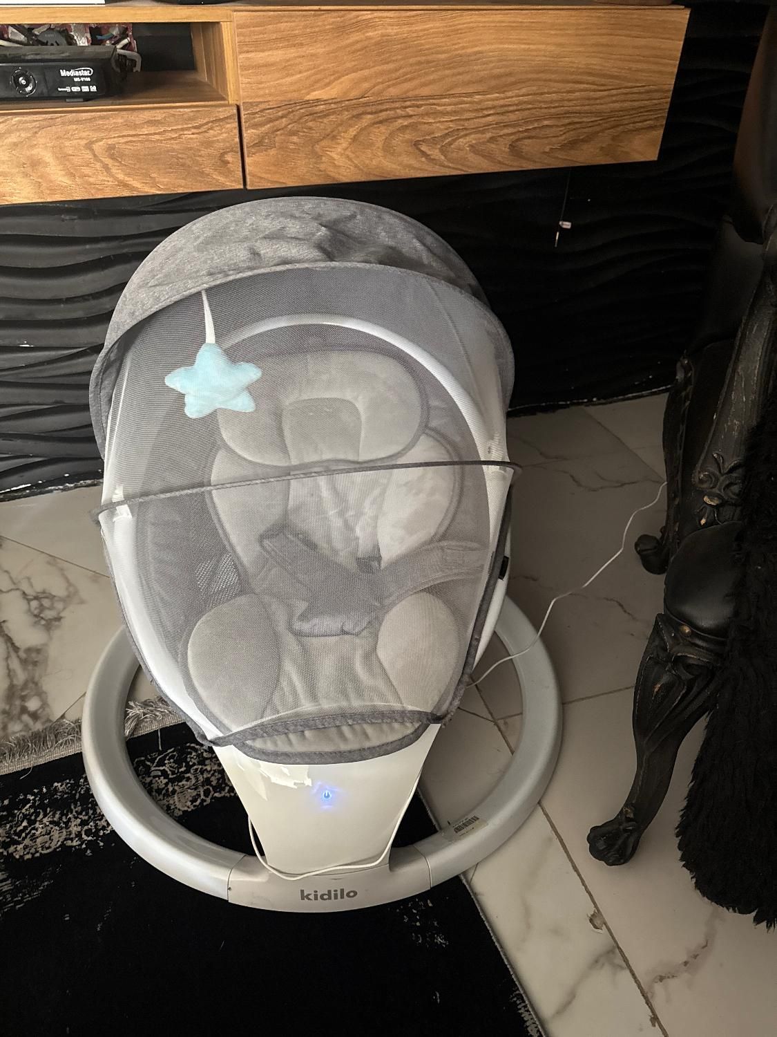 تاب و گهواره برقی Kidilo مدل Deluxe 4in1|تخت و صندلی بچه|چالوس, |دیوار