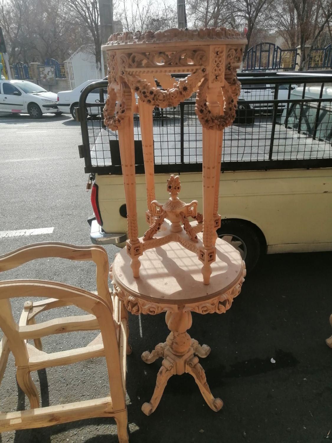 میز کنار سالنی چوبی/میز تلفن/میز استند/میز خاطره|میز تلفن|تهران, شهرک ولیعصر|دیوار