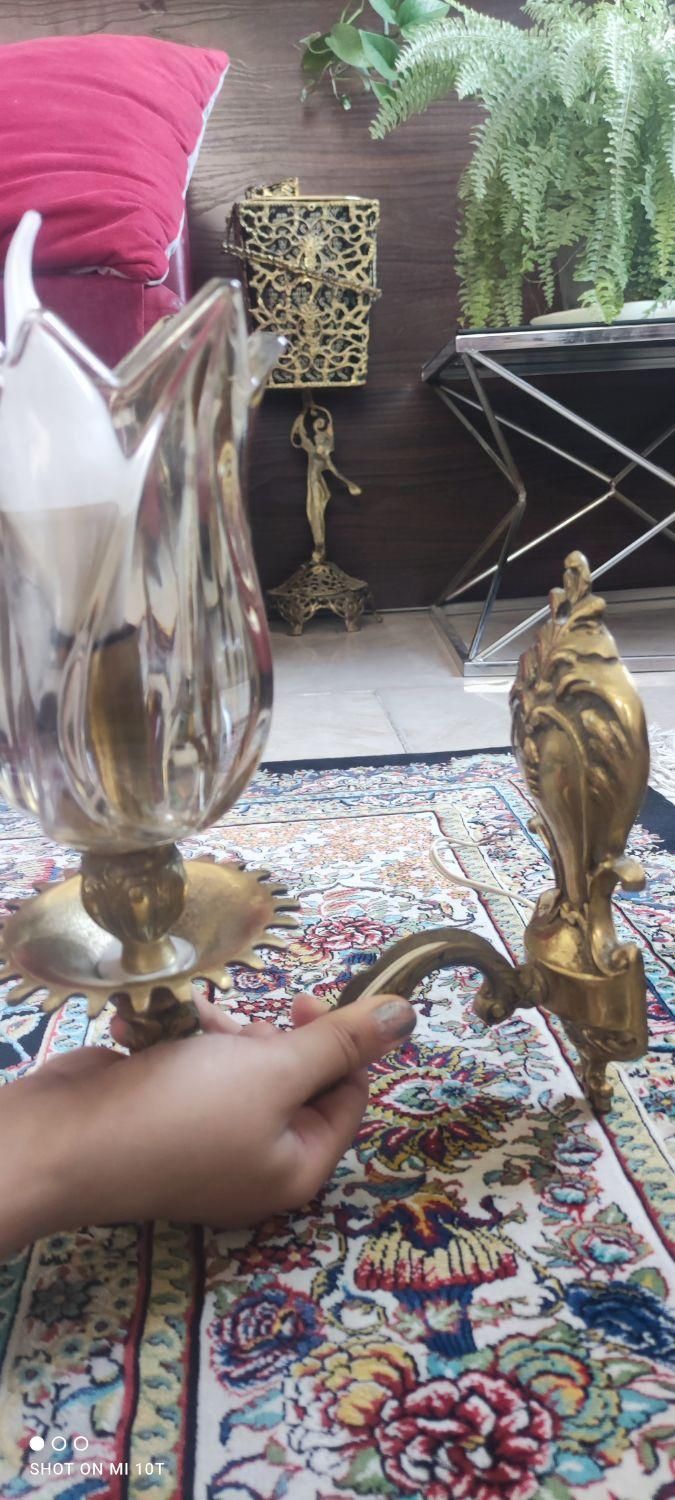 دیوارکوب برنجی|لوستر و چراغ آویز|رباط‌کریم, |دیوار