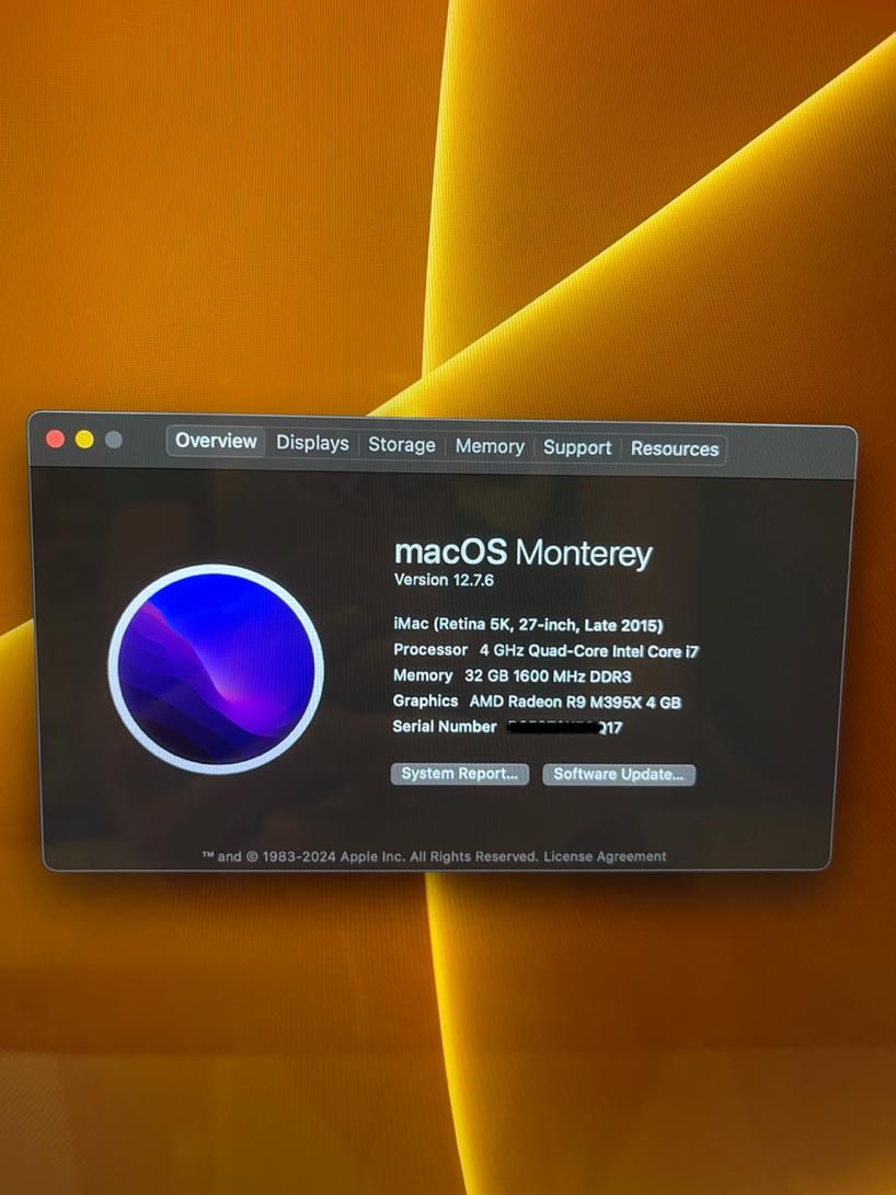 iMac A1419 2015 i7 5K 1TB ssd 27inch 32ram 4G Gpu|رایانه رومیزی|تهران, میدان ولیعصر|دیوار