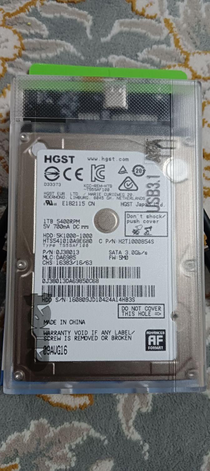 هارد اکسترنال 1 ترابایت مدل HGST|قطعات و لوازم جانبی رایانه|تهران, جوادیه|دیوار