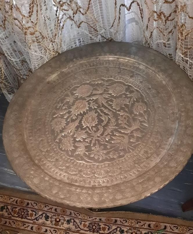 سینی مسی پایه دار|صنایع دستی و سایر لوازم تزئینی|تهران, فاطمی|دیوار
