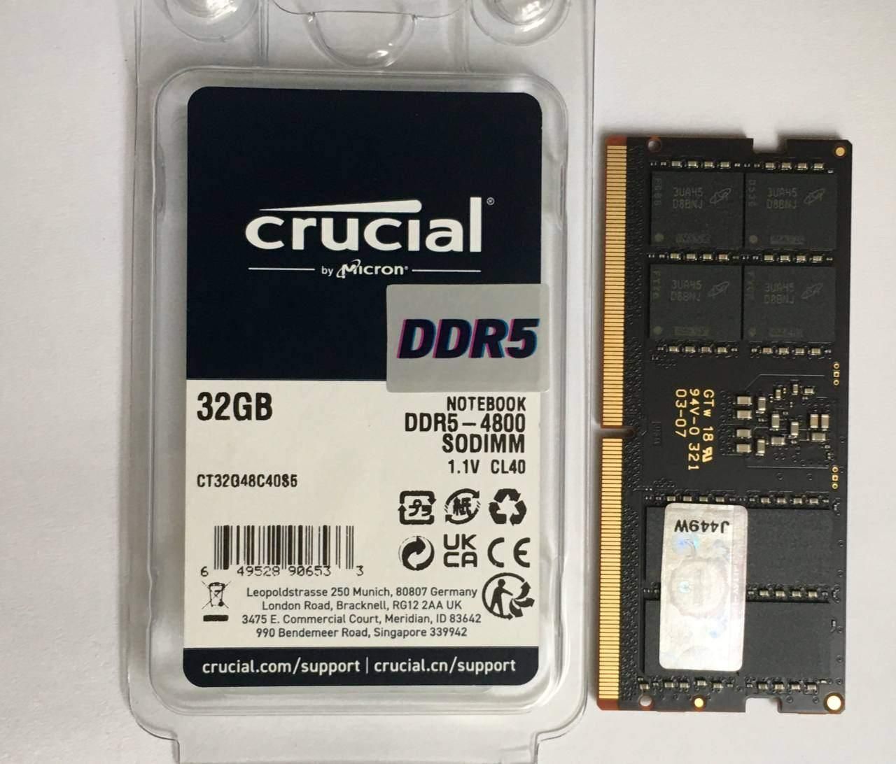 رم لپ تاپ DDR5 کروشیال 32 گیگ آکبند crucial|قطعات و لوازم جانبی رایانه|تهران, تهران‌نو|دیوار