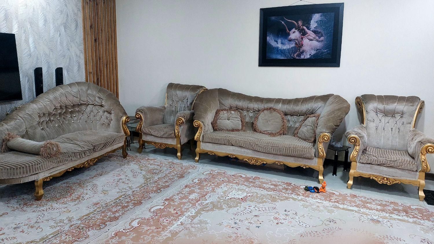 مبلمان هشت نفره به همراه غذا خوری چهار نفره|مبلمان خانگی و میز عسلی|تهران, سرآسیاب مهرآباد|دیوار