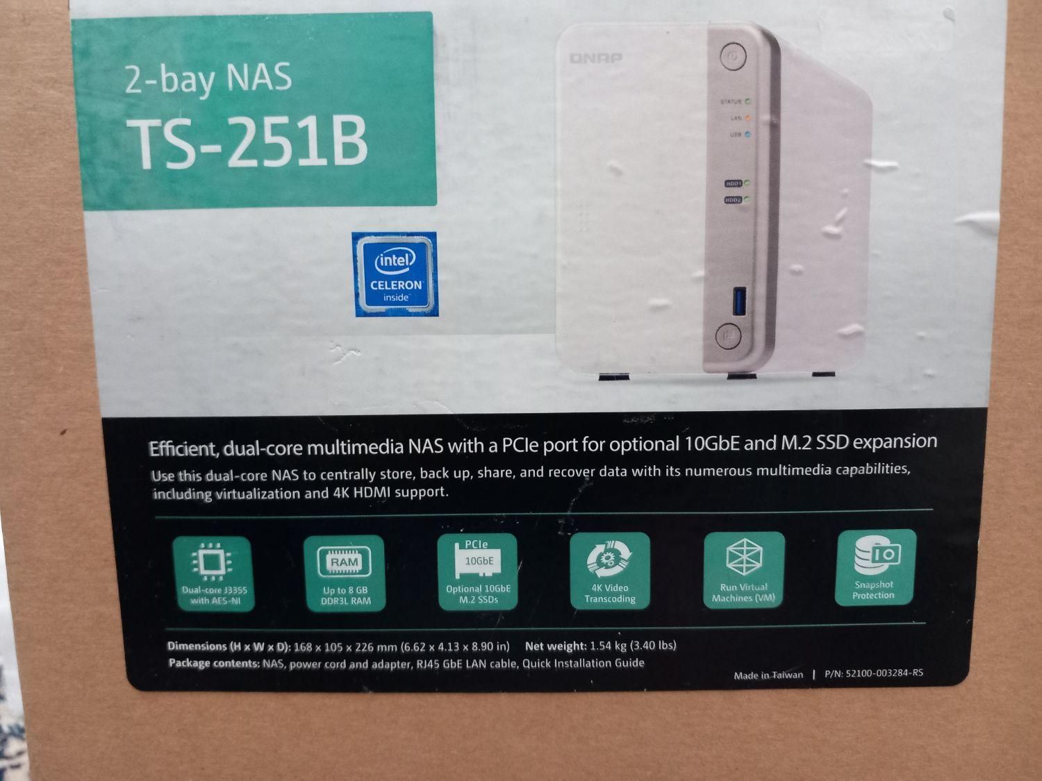کیونپ  Qnap ts-251b  با دوعدد هارد ۱۰ گیگ red|قطعات و لوازم جانبی رایانه|تهران, تجریش|دیوار