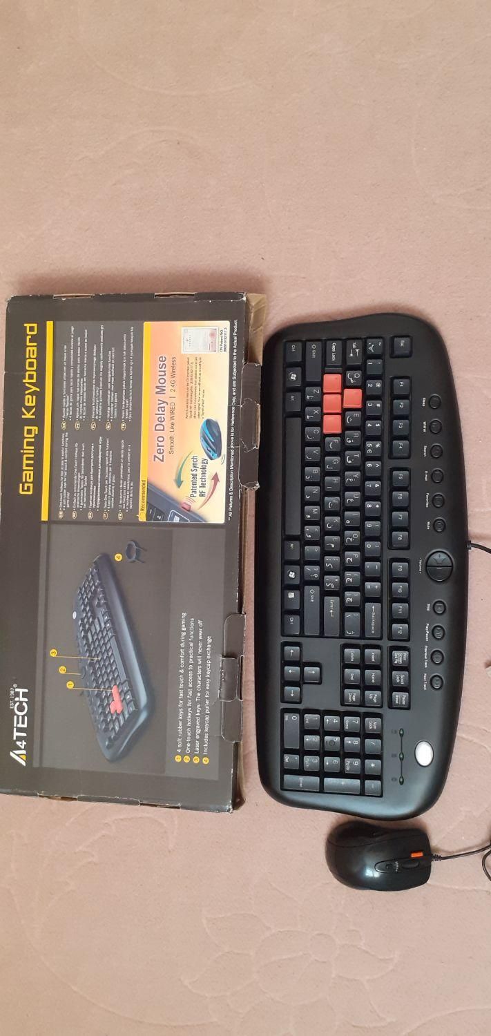 کیبورد و موس a4tech وفن cpu گیمینگ amd|قطعات و لوازم جانبی رایانه|قم, نیروگاه|دیوار