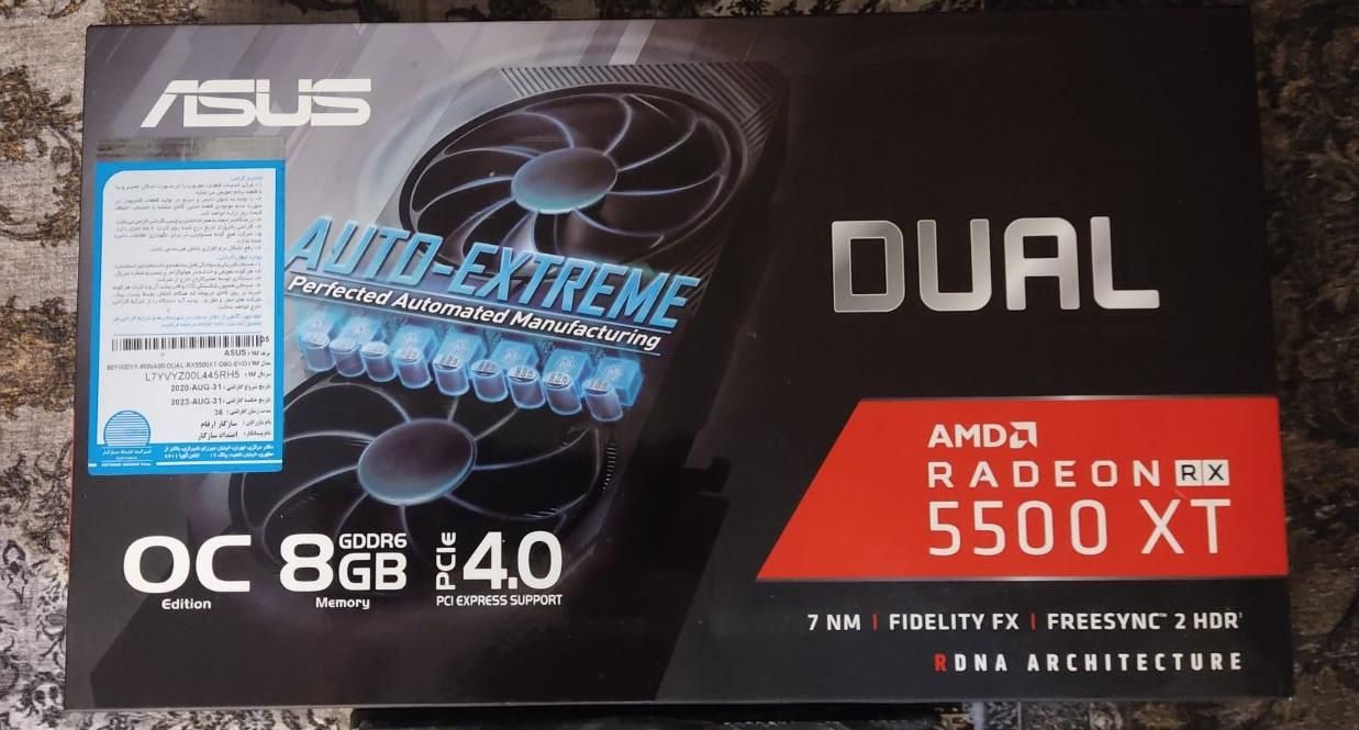 کارت گرافیک Asus RX5500|قطعات و لوازم جانبی رایانه|تهران, اکباتان|دیوار