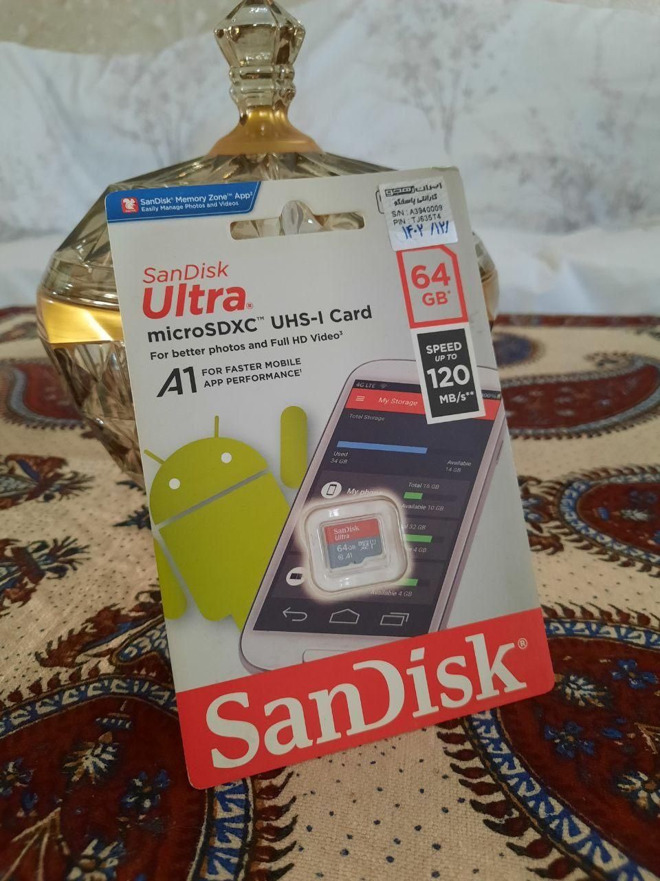 کارت حافظه microSD سن دیسک ظرفیت 64 گیگابایت|لوازم جانبی موبایل و تبلت|تهران, خاک سفید|دیوار