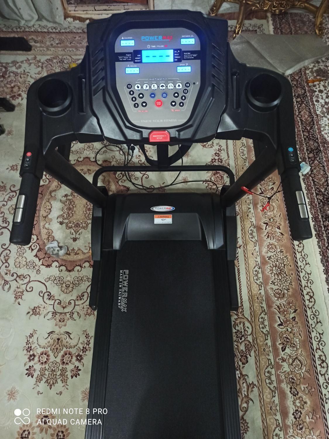 تردمیل POWERMAX ADT1800 چندکاره تایوانی ۱۴۰ک|تجهیزات ورزشی|تهران, قیام‌دشت|دیوار