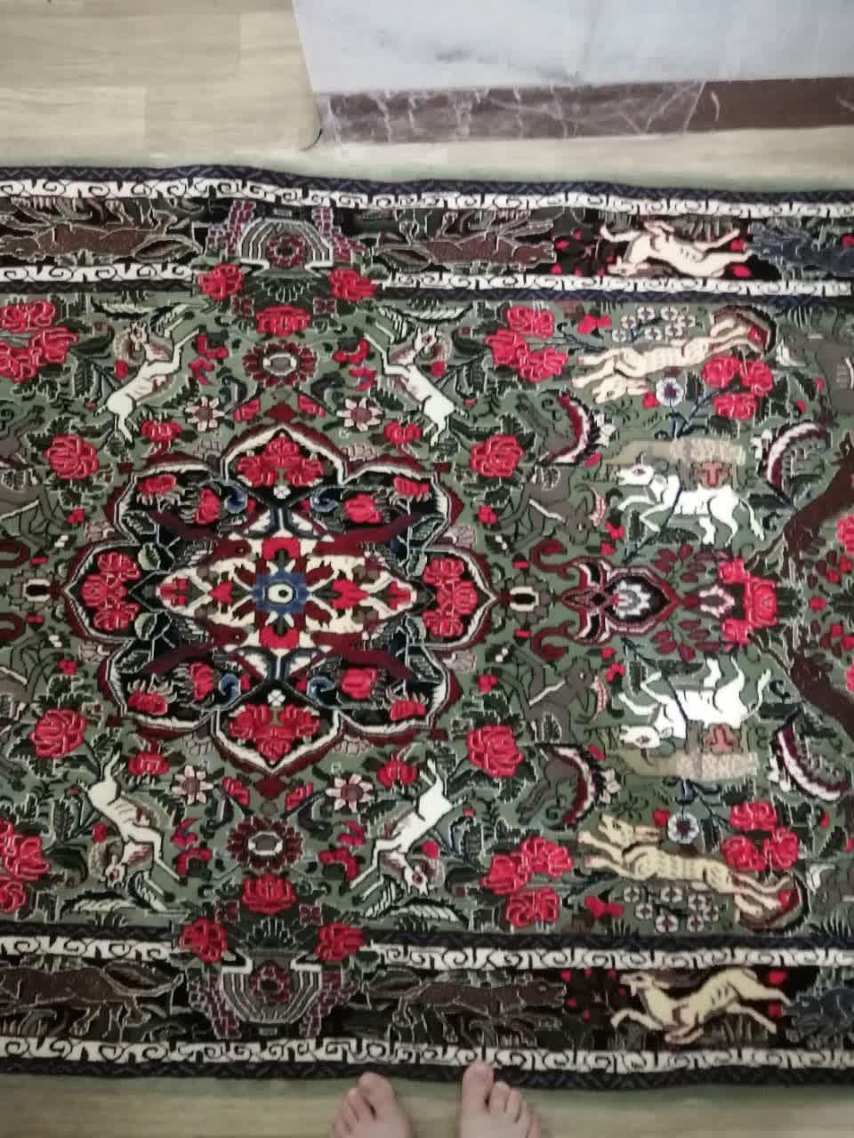 فرش شکارگاه بیجار معروف به فرش آهنین|فرش|تهران, جمال‌زاده|دیوار