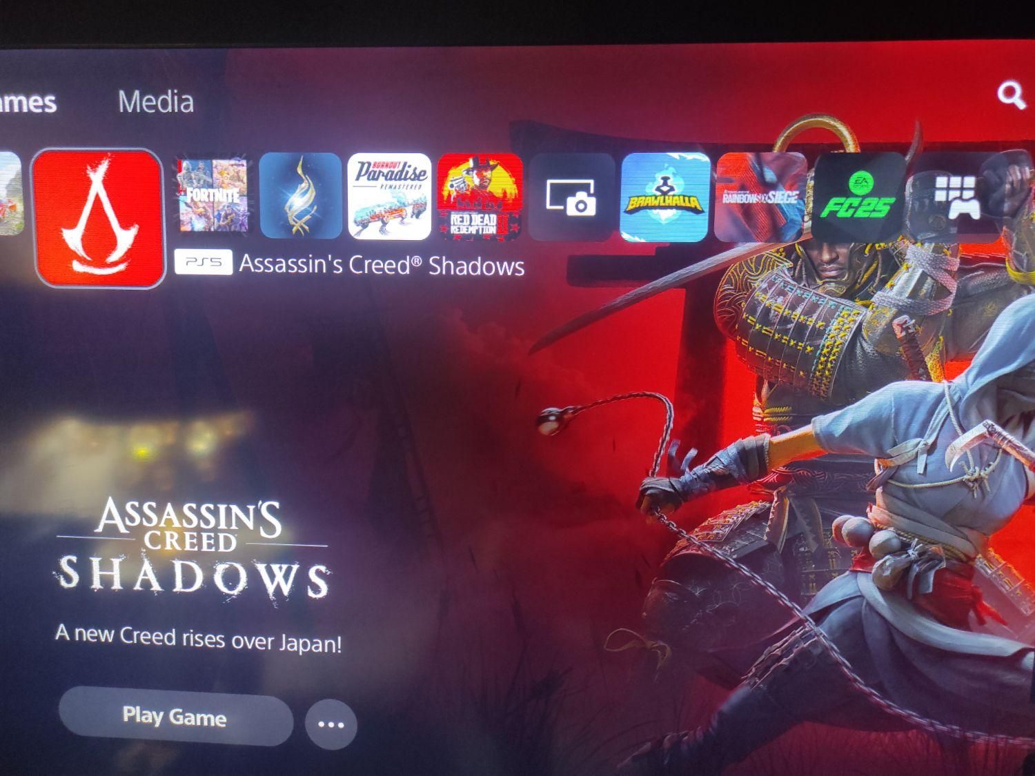 اکانت ظرفیت دو  assassin's creed shadows ps5|کنسول، بازی ویدئویی و آنلاین|تهران, چهارصد دستگاه|دیوار