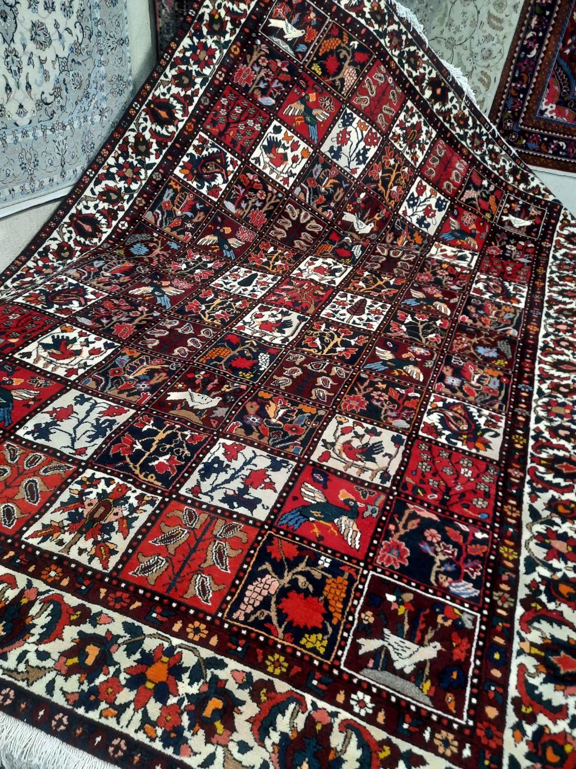یک جفت فرش۶ متری دستباف بختیاری نقشه خشتی|فرش|کرج, برغان|دیوار