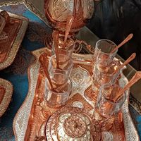 ست کامل سماور مس و روکش نقره|سماور، چای‌ساز، قهوه‌ساز|تهران, ابوذر (منطقه ۱۵)|دیوار