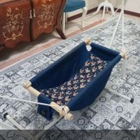 دو عدد گهواره سنتی سرمه ای وصورتی|تخت و صندلی بچه|تهران, تهرانپارس شرقی|دیوار