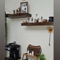شلف بار چوب طبیعی|کتابخانه، شلف، قفسه‌های دیواری|تهران, امام حسین(ع)|دیوار