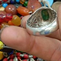 انگشتر نقره زمرد اصلی|جواهرات|بیرجند, |دیوار