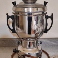 سماور گازی 6 لیتری نوبل با سینی پارچ و کاسه استیل|سماور، چای‌ساز، قهوه‌ساز|تهران, کوی نوبنیاد|دیوار