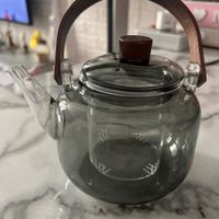 قوری پیرکس دسته چوبی دودی|سماور، چای‌ساز، قهوه‌ساز|تهران, استاد معین|دیوار