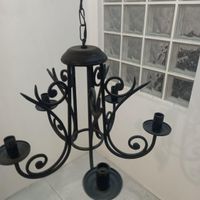 یک جفت لوستر  فرفورژه مشکی رنگ‌|لوستر و چراغ آویز|تهران, سیدخندان|دیوار