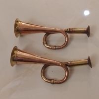دو عدد شیپور برنجی ساخت هند ارتفاع ۱۶ سانت|کلکسیون اشیاء عتیقه|تهران, بهار|دیوار
