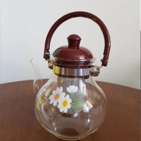 قوری شیشه ای  و نعلبکی چینی|حراج|تهران, الهیه|دیوار