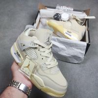 کتونی نایک ایر جردن ۴ کرمی Nike air Jordan 4|کیف، کفش، کمربند|تهران, فاطمی|دیوار