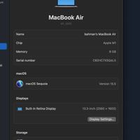 Macbook Air M1 512 8G Ram|رایانه همراه|تهران, شریف|دیوار