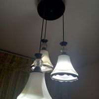 ۳عددلوستر چوبی فلزی باهم فروخته میشه|لوستر و چراغ آویز|تهران, جوادیه تهرانپارس|دیوار