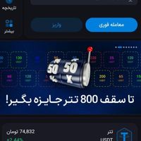 با گردونه شانس صرافی وانفیکس تا۸۰۰تترجایزه بگیر|کارت هدیه و تخفیف|تهران, استاد معین|دیوار