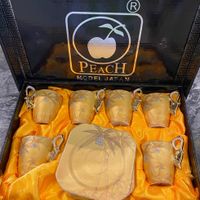 ست قهوه خوری چینی اصل ژاپن برند پیچ peach|ظروف سرو و پذیرایی|تهران, مجیدیه|دیوار