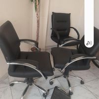 ۶ صندلی چرخ دار استیل و ۴ عدد معمولی و ۳ عدد میز|میز تحریر و کامپیوتر|تهران, کاظم‌آباد|دیوار