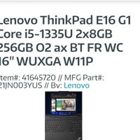 لپ‌تاپ Lenovo/لنوو ThinkPad E16 gen1 Corei5|رایانه همراه|تهران, جوادیه تهرانپارس|دیوار