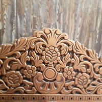 دو عدد کتیبه چوبی حکاکی شده بسیار زیبا|پرده، رانر، رومیزی|تهران, استاد معین|دیوار
