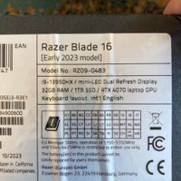 لپ تاپ Razer blade 16|رایانه همراه|تهران, دانشگاه علم و صنعت|دیوار