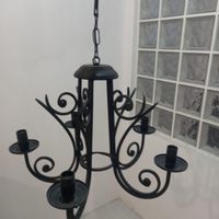 یک جفت لوستر  فرفورژه مشکی رنگ‌|لوستر و چراغ آویز|تهران, سیدخندان|دیوار