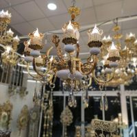لوستر کنار سالنی برنجی لوسترجدید لوستر اصفهان.|لوستر و چراغ آویز|مشهد, محله طلاب|دیوار