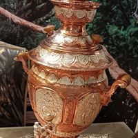 ست کامل سماور مس و روکش نقره|سماور، چای‌ساز، قهوه‌ساز|تهران, ابوذر (منطقه ۱۵)|دیوار