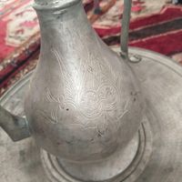 آفتابه لگن اصل حکاکی دستی مس سنتی سفید|کلکسیون اشیاء عتیقه|بناب, |دیوار