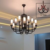 لوستر اسپرت مشکی سایز ده تا هجده شاخه|لوستر و چراغ آویز|کرج, منظریه|دیوار