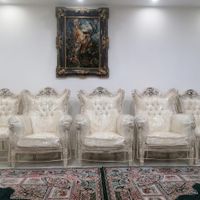 مبلمان ۹ نفره استیل همراه با بوفه در حد نو|مبلمان خانگی و میز عسلی|تهران, شهرک کیانشهر|دیوار