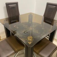 میز نهار خوری ۴ نفره شیشه ای|میز و صندلی غذاخوری|تهران, نارمک جنوبی|دیوار