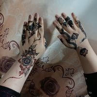 نقش حنا عربی هندی فانتزی و ساده|خدمات آرایشگری و زیبایی|چابهار, |دیوار