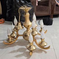 لوستر ۹ شعله برنجی|لوستر و چراغ آویز|تهران, مشیریه|دیوار