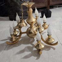 لوستر ۹ شعله برنجی|لوستر و چراغ آویز|تهران, مشیریه|دیوار