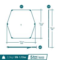 سایبان کچوا  تارپ Quechua Camping Canopy|کوهنوردی و کمپینگ|تهران, باغ فیض|دیوار