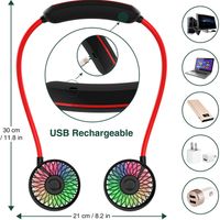 پنکه گردنی شارژی دارای LED|پنکه و تصفیه‌کنندهٔ هوا|تهران, الهیه|دیوار