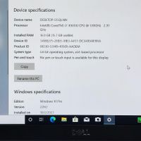 لمسیDell 7310 i7نسل۱۰ رم۱۶/هارد512ssd/سیلور/باریک|رایانه همراه|تهران, دیلمان|دیوار